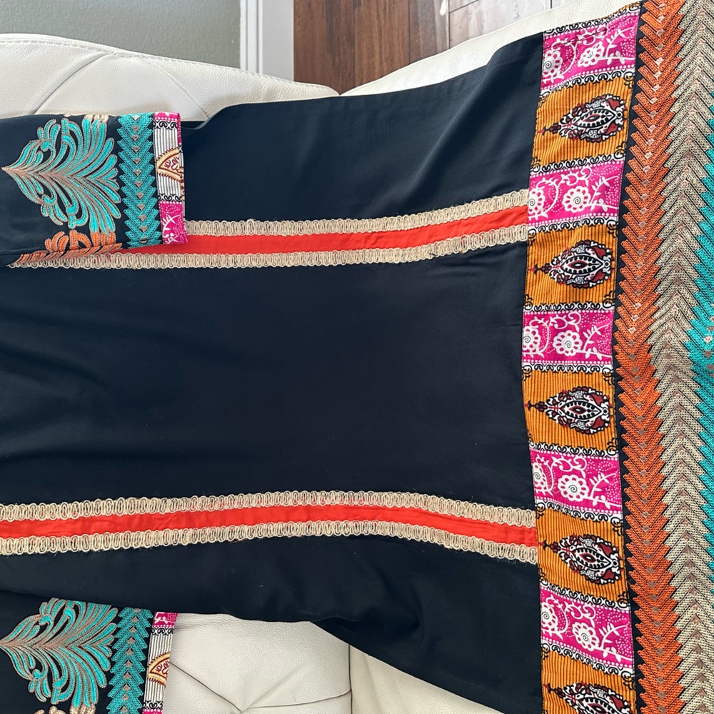 Beautiful long kurta kameez with lots of details
